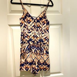 Parker silk sleeveless romper size small